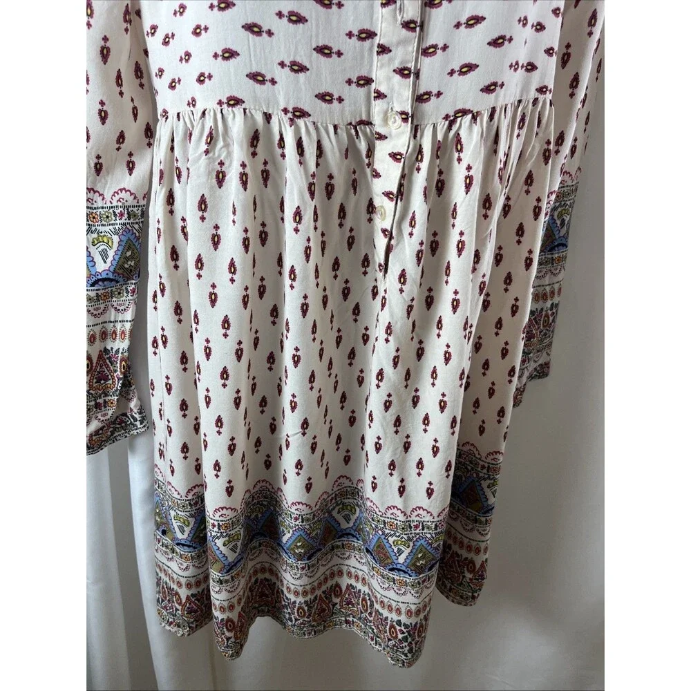 Chelsa & Violet Women’s Boho Tunic Dress Multicolor Size XS All Over Print Y2K - Picture 3 of 10